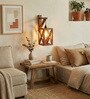 Symmetric Wooden Novelty Wall Light (Natural Wood)