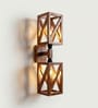 Symmetric Wooden Novelty Wall Light (Natural Wood)