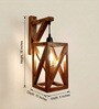 Symmetric Wooden Novelty Wall Light (Natural Wood)