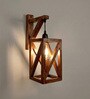 Symmetric Wooden Novelty Wall Light (Natural Wood)