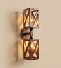 Symmetric Wooden Novelty Wall Light (Natural Wood)