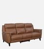Symphony Leather 3 Seater Recliner Sofa in Brown Colour
