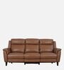 Symphony Leather 3 Seater Recliner Sofa in Brown Colour