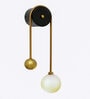 Phantom Brass Glass and Metal Novelty Wall Light