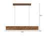 Synergy 36 Brown Solid Wood Linear LED Hanging Light