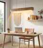 Synergy 48 Brown Solid Wood Linear LED Hanging Light