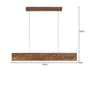 Synergy 48 Brown Solid Wood Linear LED Hanging Light