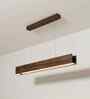 Synergy 48 Brown Solid Wood Linear LED Hanging Light