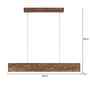 Synergy 48 Brown Solid Wood Linear LED Hanging Light