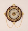 Red Plastic Chain Traditional Wall Clock