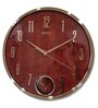 Maroon Synthetic Elegant Wall Clock