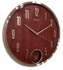 Maroon Synthetic Elegant Wall Clock