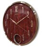 Maroon Synthetic Elegant Wall Clock