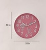 Pink Plastic Floral Modern Wall Clock