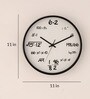 White Plastic Mathematics Modern Wall Clock