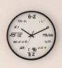 White Plastic Mathematics Modern Wall Clock