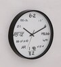 White Plastic Mathematics Modern Wall Clock
