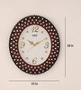 Synthetic Pearl Diamond Wall Clock In Brown