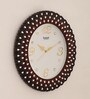 Synthetic Pearl Diamond Wall Clock In Brown