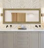 Beige Synthetic Wood Lineart Full Length Mirror