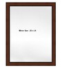 Synthetic Wood Rectangle Wall Mirror in Brown colour