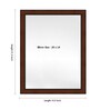 Synthetic Wood Rectangle Wall Mirror in Brown colour