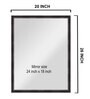 Grey Synthetic Wood Fine Wall Mirror