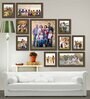 Grey Synthetic Wood Peyton Set Of 10 Collage Photo Frames