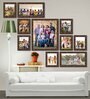 Brown Synthetic Wood Gabriella Set Of 10 Collage Photo Frames