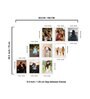 Synthetic Wood Wall Collage Set of 9 Photo Frames
