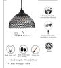 Syra Black Metal Hanging Light