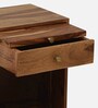 Syrna Sheesham Wood Bar Cabinet In Rustic Teak Finish