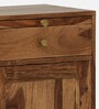 Syrna Sheesham Wood Bar Cabinet In Rustic Teak Finish