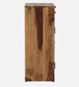 Syrna Sheesham Wood Bar Cabinet In Rustic Teak Finish