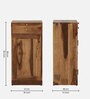 Syrna Sheesham Wood Bar Cabinet In Rustic Teak Finish