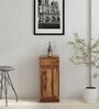Syrna Sheesham Wood Bar Cabinet In Rustic Teak Finish