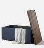 Syro Ottoman In Blue Finish