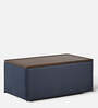 Syro Ottoman In Blue Finish