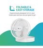 Syska FAN-5060L 3 Blades 160 mm High Speed Battery Backup Table Fans (White)
