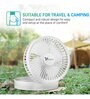 Syska FAN-5060L 3 Blades 160 mm High Speed Battery Backup Table Fans (White)