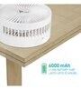 Syska FPB-5060L 3 Blades 160 mm High Speed Battery Backup Table Fan (White)
