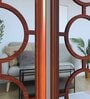 Sythetic Wood Rectangular Wall Mirror in Brown colour