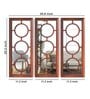 Sythetic Wood Rectangular Wall Mirror in Brown colour