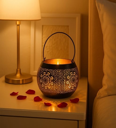 market 99 Black Metal Moroccan Style Hanging Tea Light Holder-picture-31