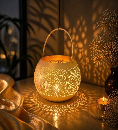market 99 Off White Metal Moroccan Style Hanging Tea Light Holder-picture-22