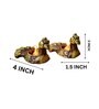 Peacock Terracotta Gold Diya Set (Pack Of 4)