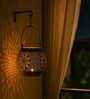 Black Metal Moroccan Style Hanging Tea Light Holder