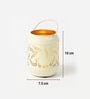 Grey & Off White Metal Hanging Tealight Holder Set Of 2