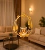 Golden Metal Lotus-Shaped Tea Light Holder