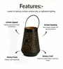 Black & Grey Metal Hanging Tea Light Holder